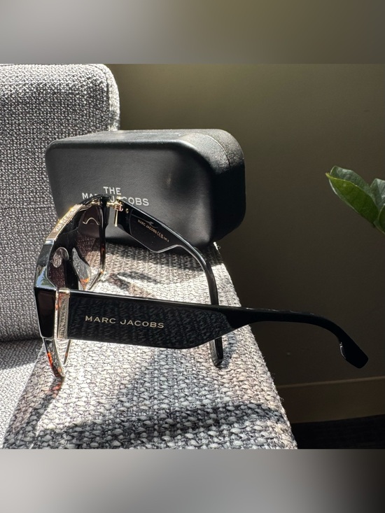 Marc Jacobs Black Havana Square Sunglasses